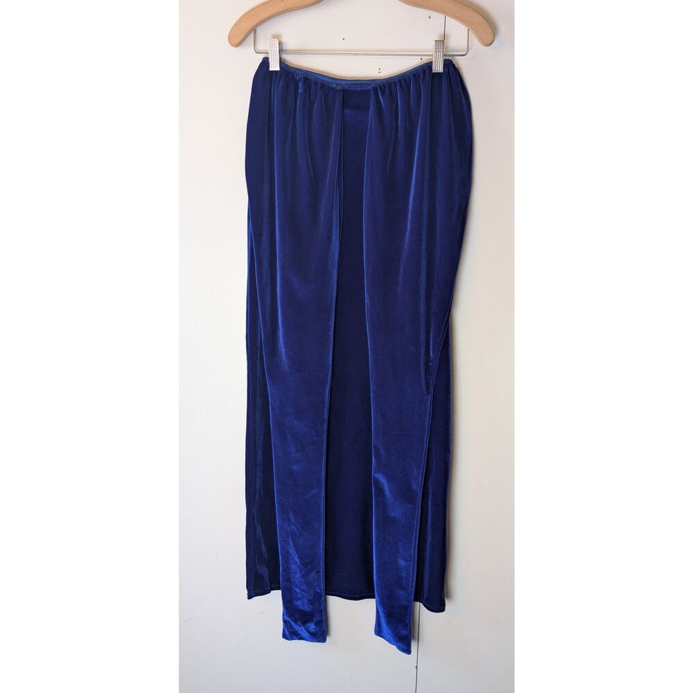 Asos Strapless Blue Velvet Dress Size 8
